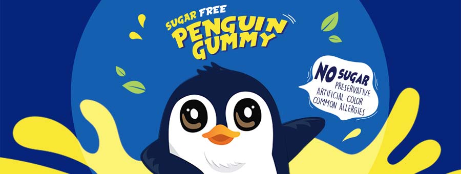 เพนกวิน กัมมี่ Penguin Gummy ขนมกัมมี่ผสมวิตามิน อร่อย ไม่มีน้ำตาล