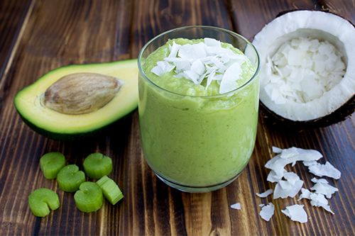 Avocado Coconut Celery Smoothie