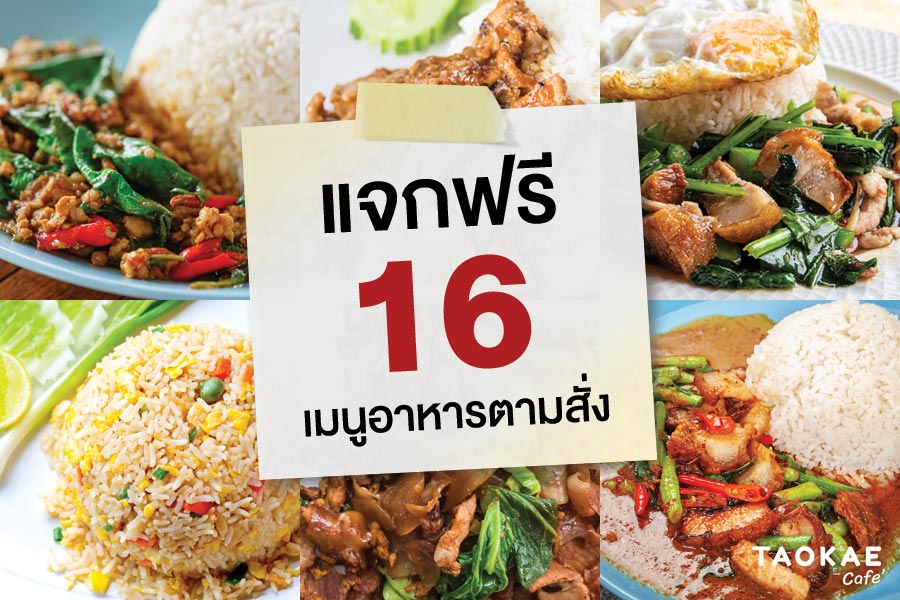 อาหารตามสั่ง แจก 16 เมนูอาหารจานเดียว เมนูสร้างอาชีพ