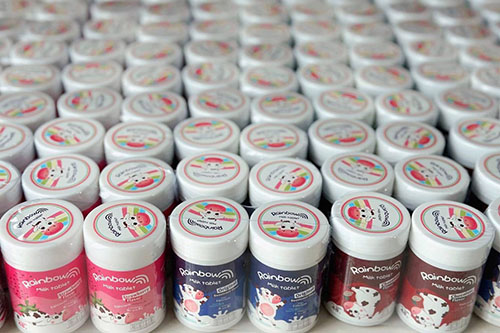 Rainbow Milk Tablet นมอัดเม็ดเรนโบว์ประโยชน์สูง เม็ดใหญ่ หนา นมเยอะ เปิดรับตัวแทนทั่วประเทศ