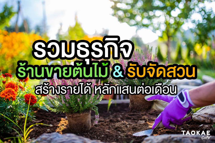 รวมธุรกิจเปิดร้านขายต้นไม้ & รับจัดสวน สร้างรายได้หลักแสนต่อเดือน