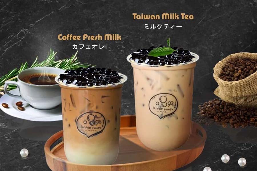 Bubble Honey ชานมไต้หวัน & ชาชีสพ่นไฟ