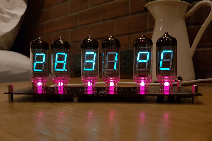 นาฬิกาหลอดแก้ว VFD & Nixie Clock สไตล์แนววินเทจย้อนยุค ของตกแต่งบ้าน