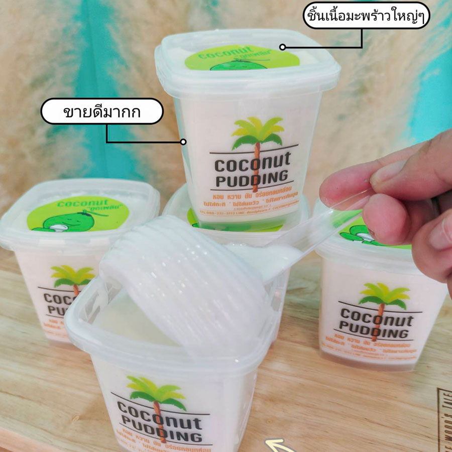 Coconut ดูดเพลิน แฟรนไชส์ น้ำมะพร้าวปั่น สูตรผสมนมฮอกไกโด