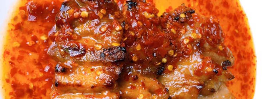 มหาศาล หมูย่างรสเด็ด เผ็ดไฟลุก หมูปิ้งรสเผ็ดและแจ่วมะขามรสเด็ด