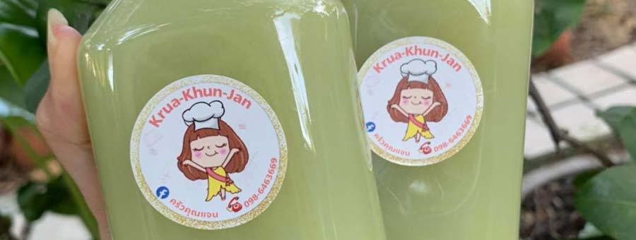 ครัวคุณแจน Krua-Khun-Jan เครื่องดื่มผลไม้สกัดเย็นเพื่อสุขภาพบรรจุขวด