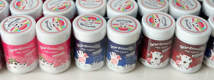 Rainbow Milk Tablet นมอัดเม็ด นมปรุงแต่งชนิดเม็ดสำหรับเด็ก