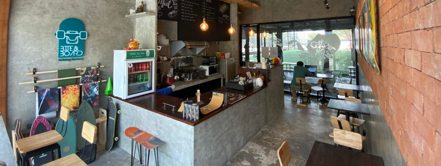 Bite & Board ไบท์ แอนด์ บอร์ด ร้านอาหาร & จำหน่ายอุปกรณ์กีฬาสเก็ตบอร์ด