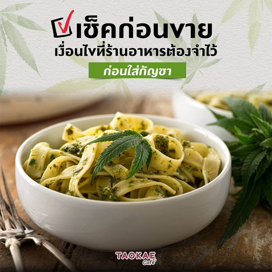 เครื่องดื่มกัญชา เช็คก่อนขาย เงื่อนไขที่ร้านอาหารต้องจำไว้ก่อนใส่กัญชา