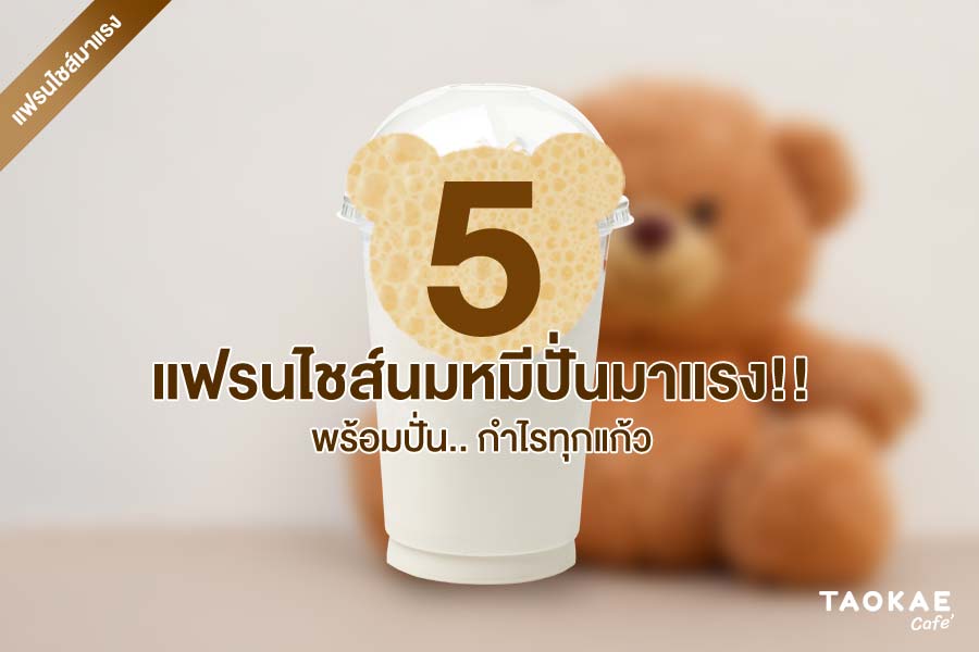 5 แฟรนไชส์นมหมีปั่นมาแรง พร้อมปั่น กำไรทุกแก้ว